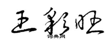 曾庆福王彩旺草书个性签名怎么写