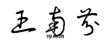 曾庆福王南芬草书个性签名怎么写
