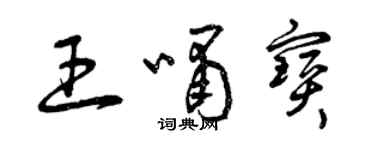 曾庆福王啸宝草书个性签名怎么写