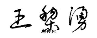 曾庆福王黎涌草书个性签名怎么写