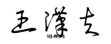 曾庆福王汉夫草书个性签名怎么写