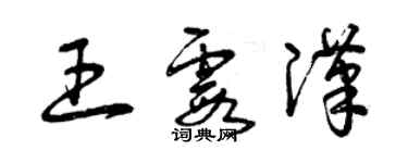 曾庆福王霞汉草书个性签名怎么写