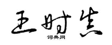 曾庆福王时真草书个性签名怎么写