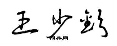 曾庆福王少钦草书个性签名怎么写