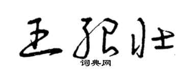 曾庆福王绍壮草书个性签名怎么写