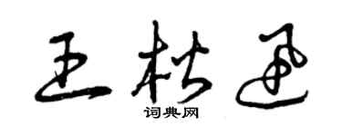 曾庆福王楷迅草书个性签名怎么写