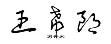 曾庆福王希朗草书个性签名怎么写