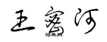 曾庆福王密河草书个性签名怎么写