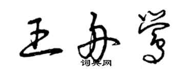 曾庆福王舟莺草书个性签名怎么写