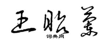 曾庆福王昭兰草书个性签名怎么写