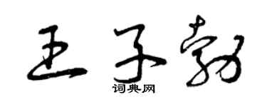 曾庆福王子勃草书个性签名怎么写