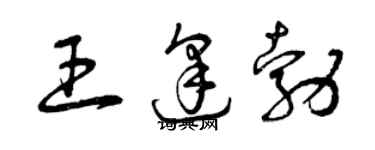 曾庆福王逢勃草书个性签名怎么写