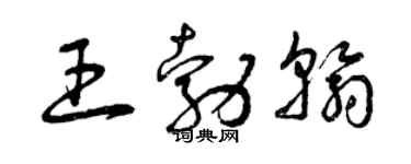 曾庆福王勃翰草书个性签名怎么写