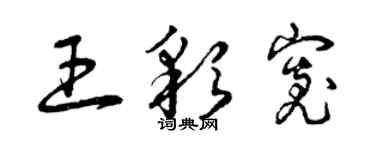 曾庆福王彩宽草书个性签名怎么写