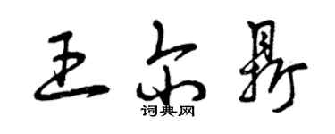 曾庆福王尔鼎草书个性签名怎么写