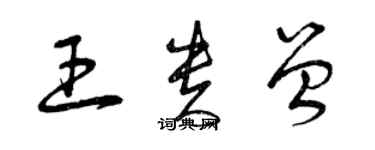 曾庆福王贵曾草书个性签名怎么写