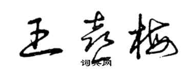 曾庆福王喜梅草书个性签名怎么写