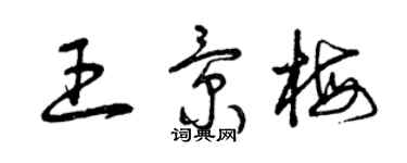 曾庆福王景梅草书个性签名怎么写