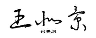 曾庆福王北景草书个性签名怎么写
