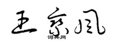 曾庆福王乘风草书个性签名怎么写