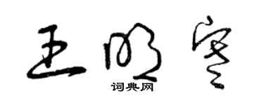 曾庆福王明寒草书个性签名怎么写