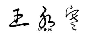 曾庆福王水寒草书个性签名怎么写
