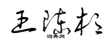 曾庆福王陈杉草书个性签名怎么写
