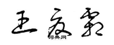 曾庆福王夏霜草书个性签名怎么写