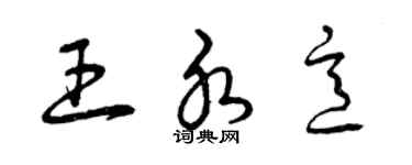 曾庆福王水意草书个性签名怎么写