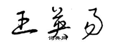 曾庆福王英易草书个性签名怎么写