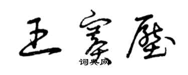 曾庆福王赛压草书个性签名怎么写