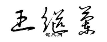 曾庆福王继兰草书个性签名怎么写