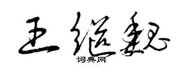 曾庆福王继魏草书个性签名怎么写
