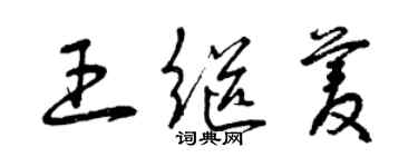 曾庆福王继菱草书个性签名怎么写