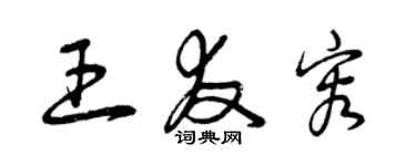 曾庆福王友容草书个性签名怎么写