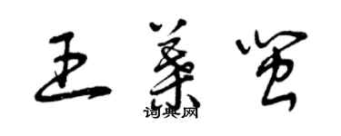 曾庆福王叶闽草书个性签名怎么写