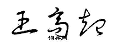 曾庆福王高起草书个性签名怎么写