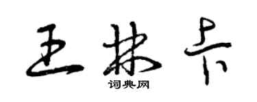 曾庆福王林卡草书个性签名怎么写