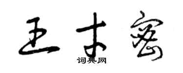 曾庆福王才密草书个性签名怎么写