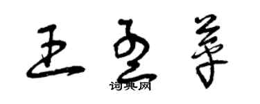 曾庆福王孟苹草书个性签名怎么写