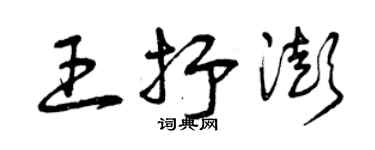 曾庆福王抒澎草书个性签名怎么写