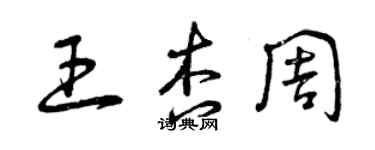 曾庆福王杏周草书个性签名怎么写