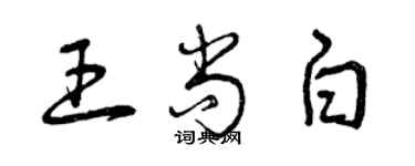曾庆福王尚白草书个性签名怎么写