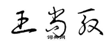 曾庆福王尚殷草书个性签名怎么写