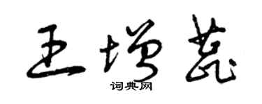 曾庆福王增蕊草书个性签名怎么写