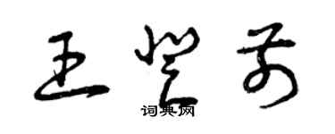 曾庆福王登前草书个性签名怎么写