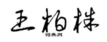曾庆福王柏株草书个性签名怎么写