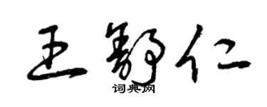 曾庆福王舒仁草书个性签名怎么写