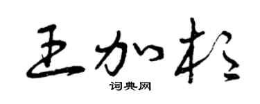 曾庆福王加杉草书个性签名怎么写