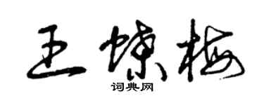 曾庆福王蝶梅草书个性签名怎么写